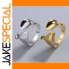Adjustable Modern Silver or Gold Ring