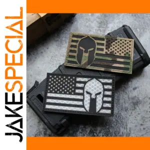 American Flag Spartan Helmet IR Tactical Patch