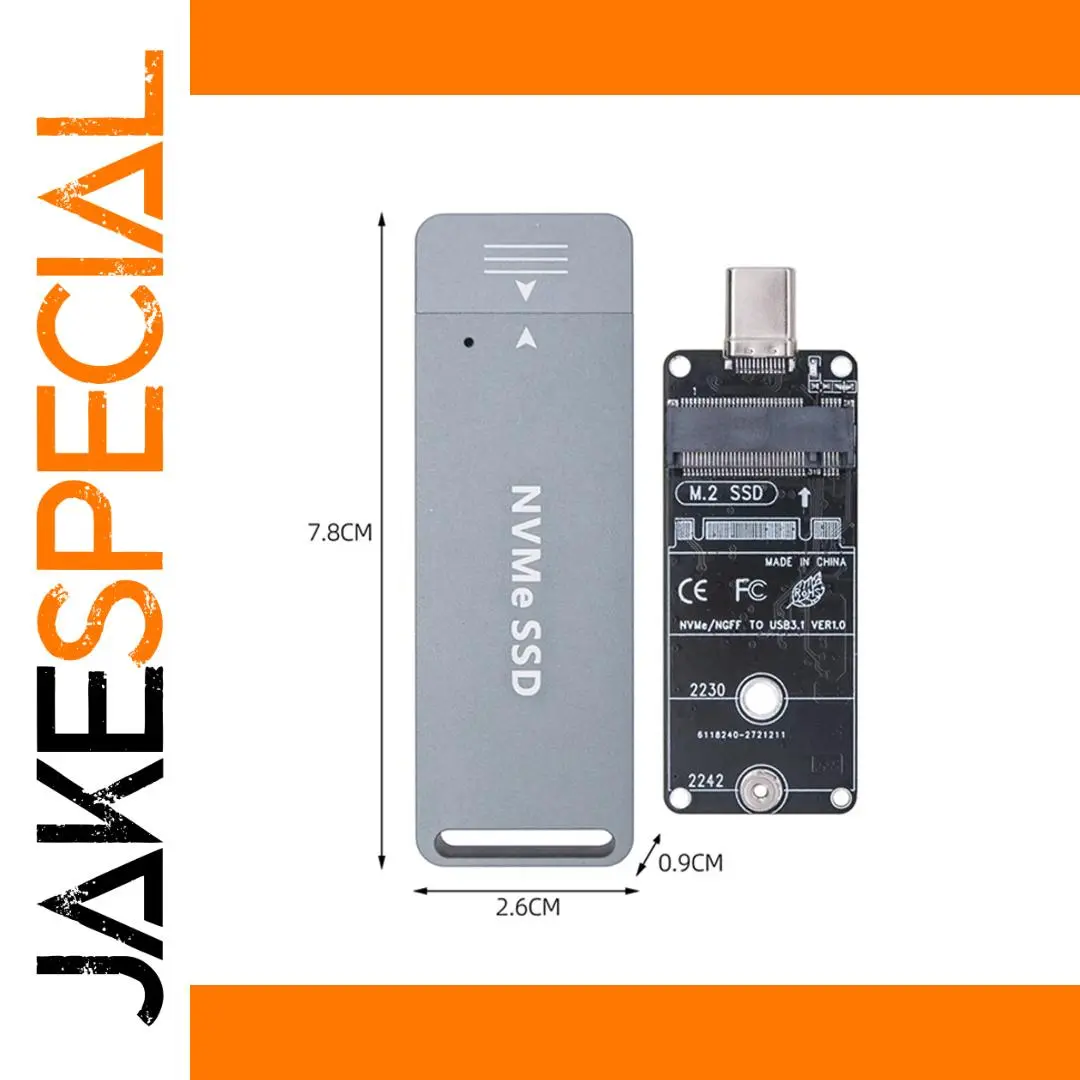 M.2 NVMe SSD Enclosure USB 3.2 Gen 2, 10Gbps 1 M.2 NVMe SSD Enclosure USB 3.2 Gen 2, 10Gbps