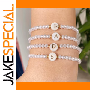 Personalized Pearl Initial Charm Bracelet