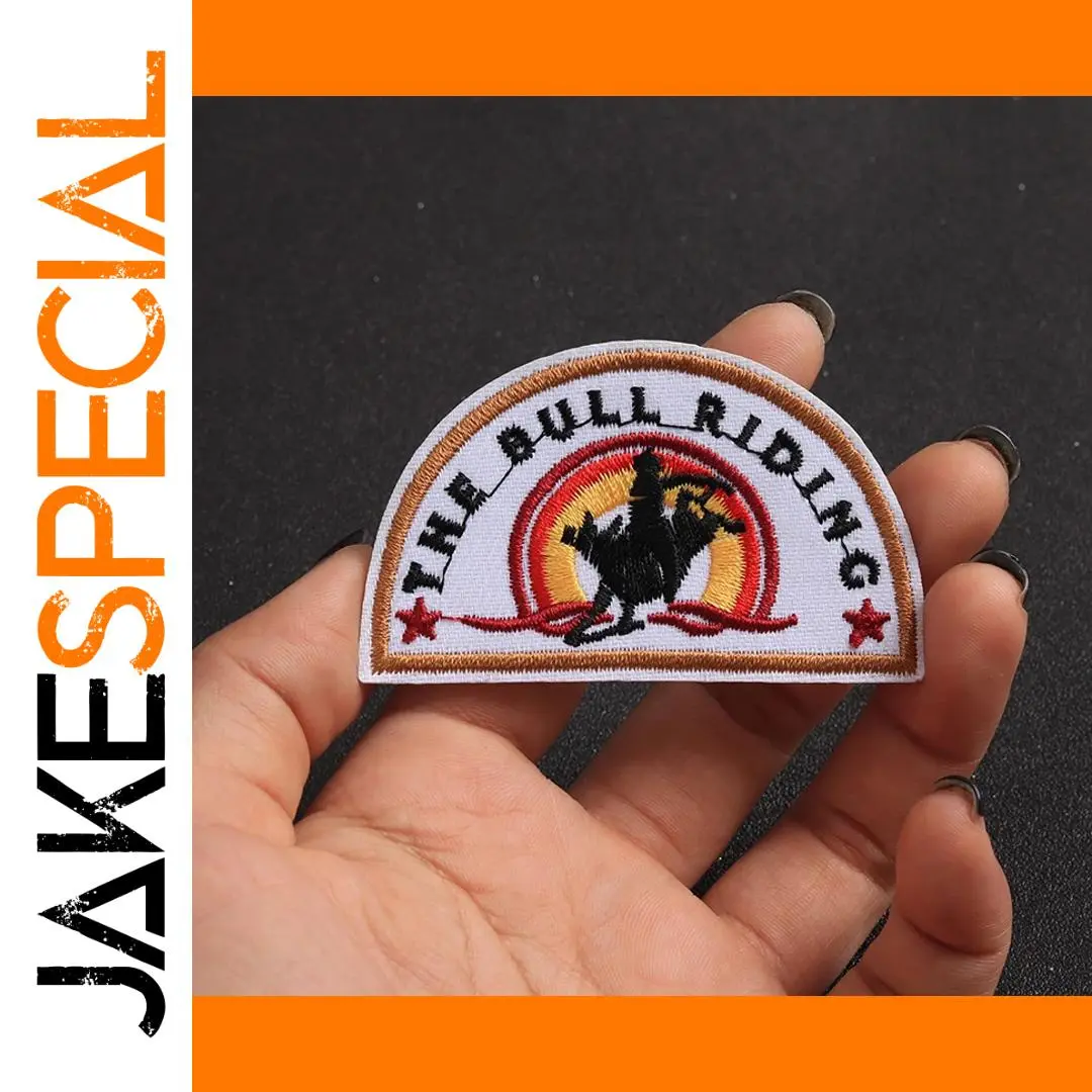 Vibrant Sunset Rooster Embroidery Patches Set 1 Vibrant Sunset Rooster Embroidery Patches Set