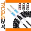 Colorful Braided 6.35mm Audio Cable 3/5m