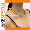 Bold Gold-Tone Chunky Necklace for Women