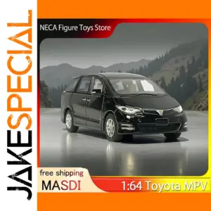 Black 1:64 Scale Toyota Estima MPV Diecast Model
