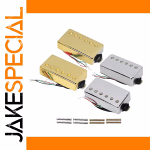 Alnico 5 LP Guitar Pickup Set in Chrome or Gold