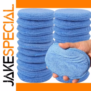 Bright Blue Microfiber Car Detailing Sponge (5-inch)