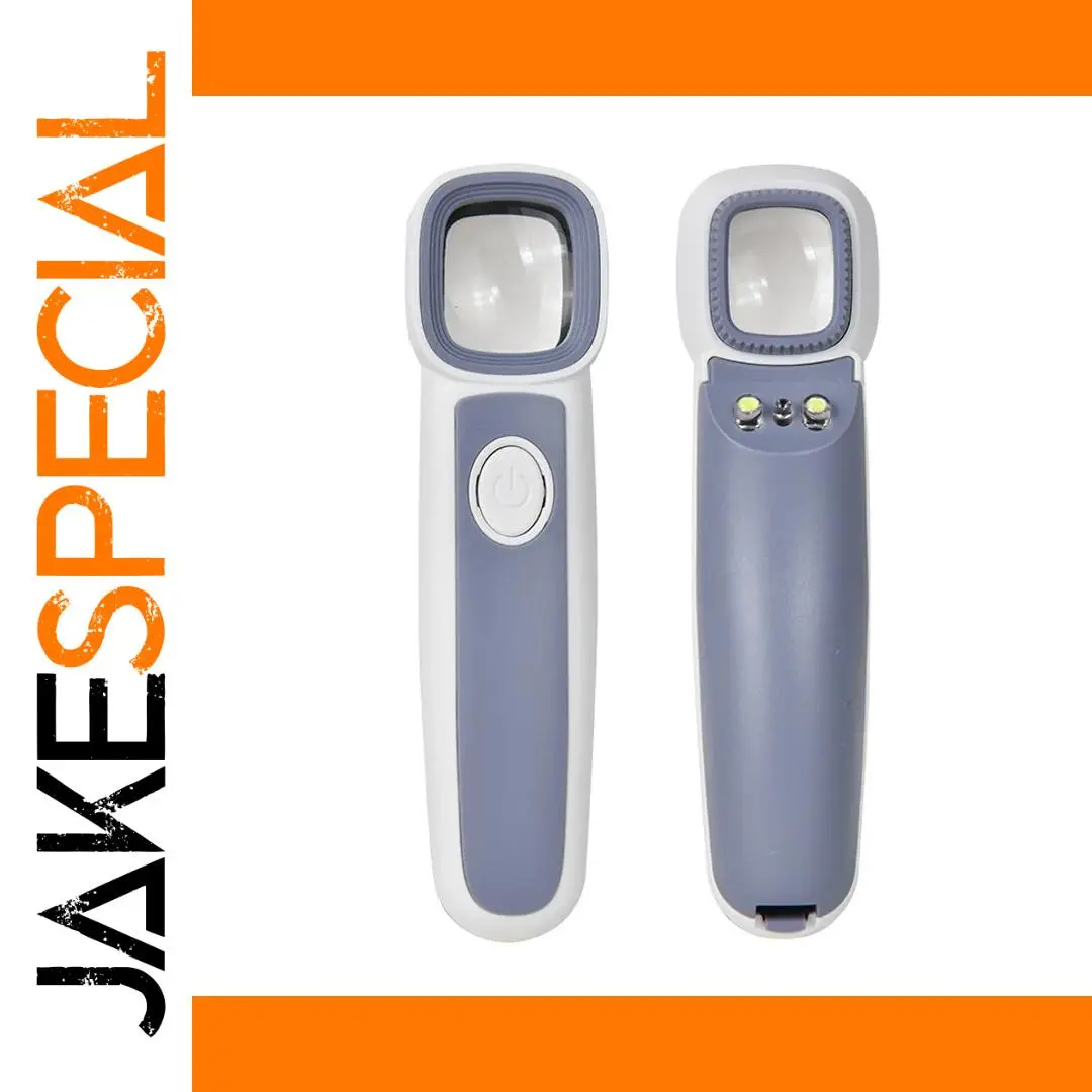 Vintage Square LED & UV Magnifier for Jewelry Inspection 1 Vintage Square LED & UV Magnifier for Jewelry Inspection