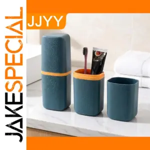 Travel Toothbrush Holder in Blue and Orange