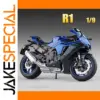 Blue Miniature Sportbike Model for Collectors