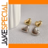 Gold Heart-Shaped Stud Earrings for Women