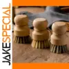 Solid Wood Kitchen Cleaning Brush with Sisal Bristles