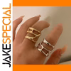 Stainless Steel Lava Geometric Ring for Men & Women