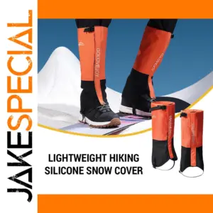Bright Orange Waterproof Snow Gaiters for Outdoors