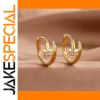 Gold Hoop Earrings for Women 27mm Diameter