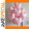 Pink Heart-Shaped Latex Balloons Set