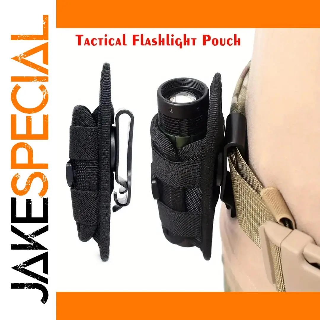 Tactical Nylon Flashlight Holster for 5+ Inch Lights 1 Tactical Nylon Flashlight Holster for 5+ Inch Lights