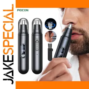 Sleek Black Rechargeable Nose Hair Trimmer