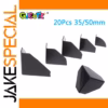 20-Pack Black Plastic Corner Protectors for Shipping