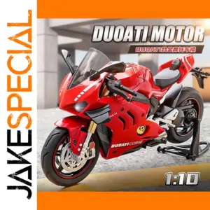 1:10 Scale Red Diecast Motorcycle Model