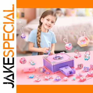 Children's DIY Jewelry Craft Set with Iridescent Charms