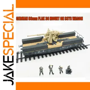 1/72 WWII German 88MM Flak Model with Flatbed