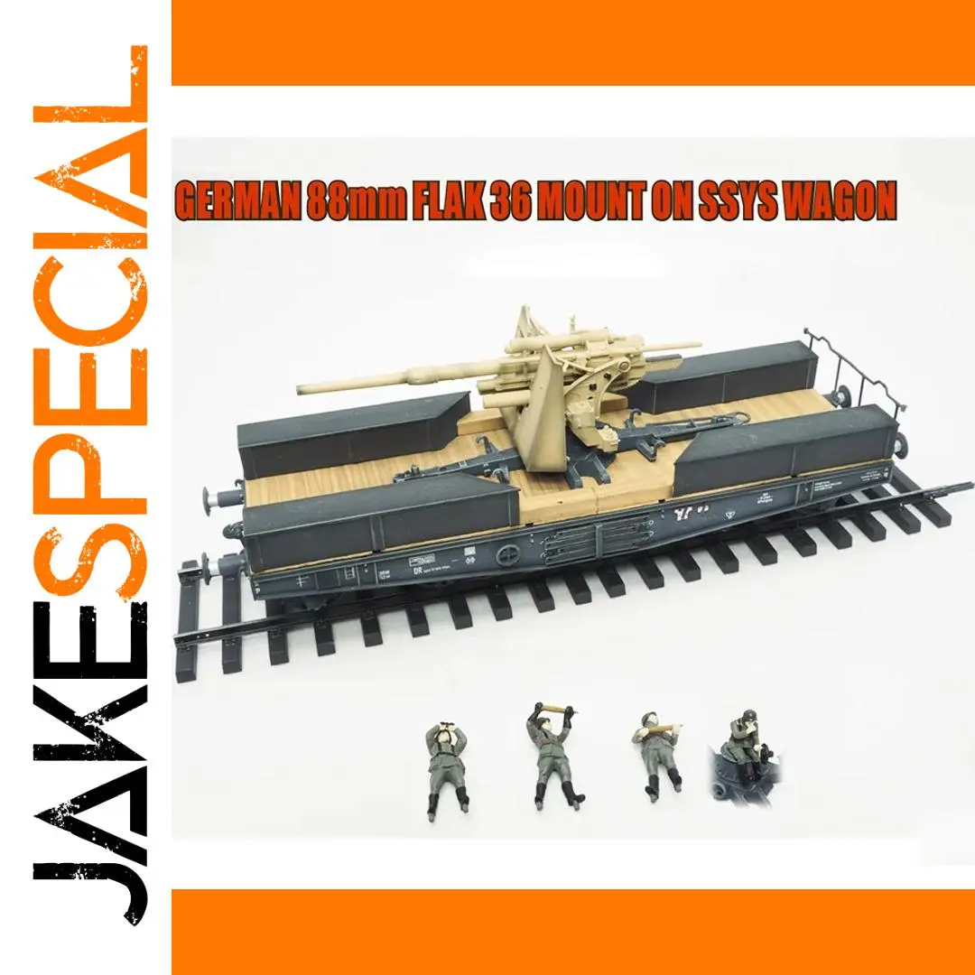 1/72 WWII German 88MM Flak Model with Flatbed 1 1/72 WWII German 88MM Flak Model with Flatbed