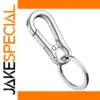 Stainless Steel Carabiner Keychain Black/Silver