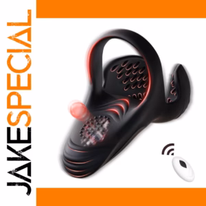 High-Tech Black Vibrating Cock Ring with Remote