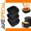 Black Silicone Air Fryer Liners for 4-7 Quart Models
