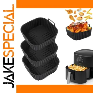Black Silicone Air Fryer Liners for 4-7 Quart Models