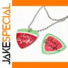 Vibrant Watermelon Guitar Pendant Necklace