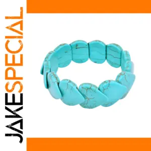 Turquoise Boho Heart Stone Bracelet