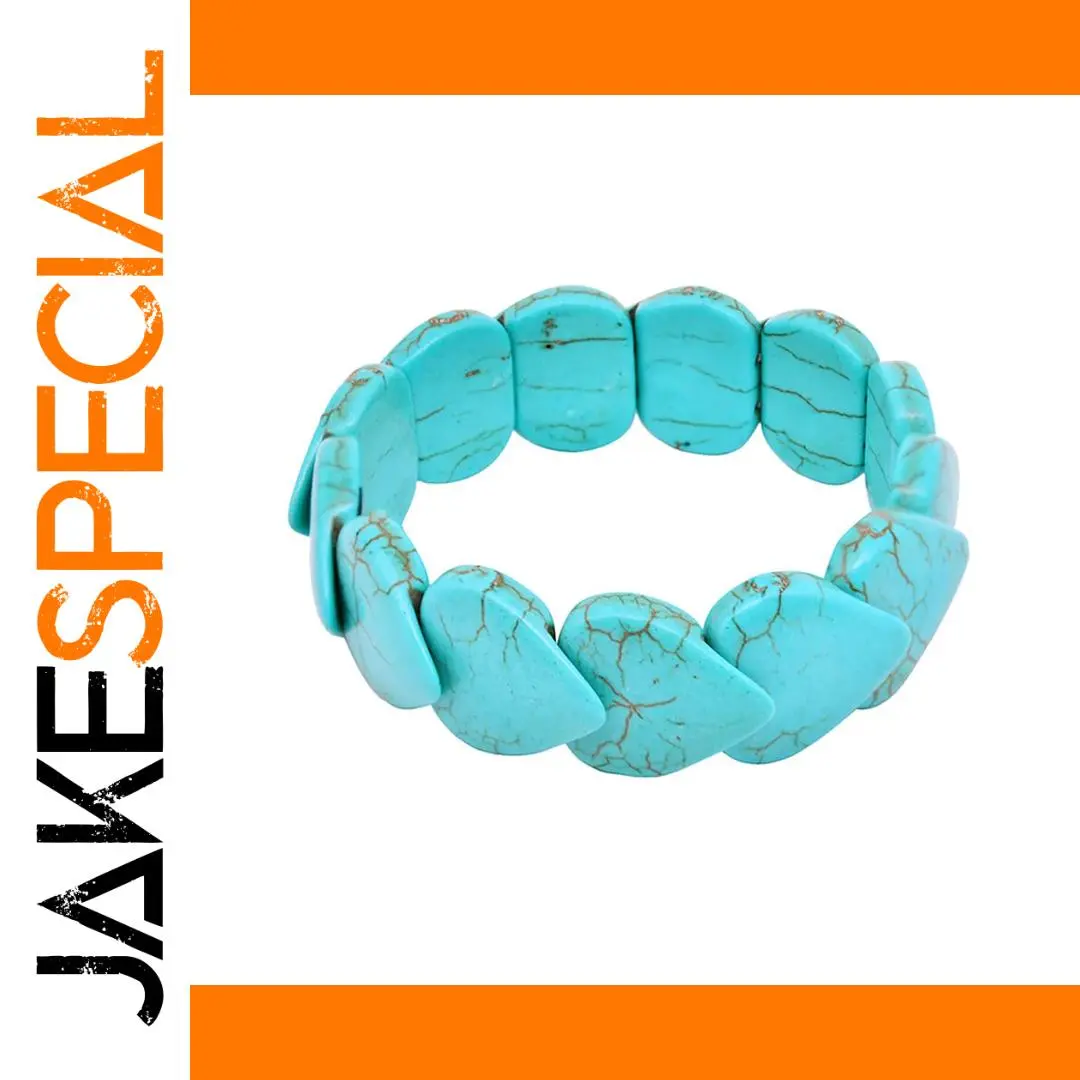 Turquoise Boho Heart Stone Bracelet 1 Turquoise Boho Heart Stone Bracelet