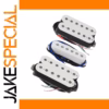 White Guitar Pickup Set with Humbuckers and Single Coil