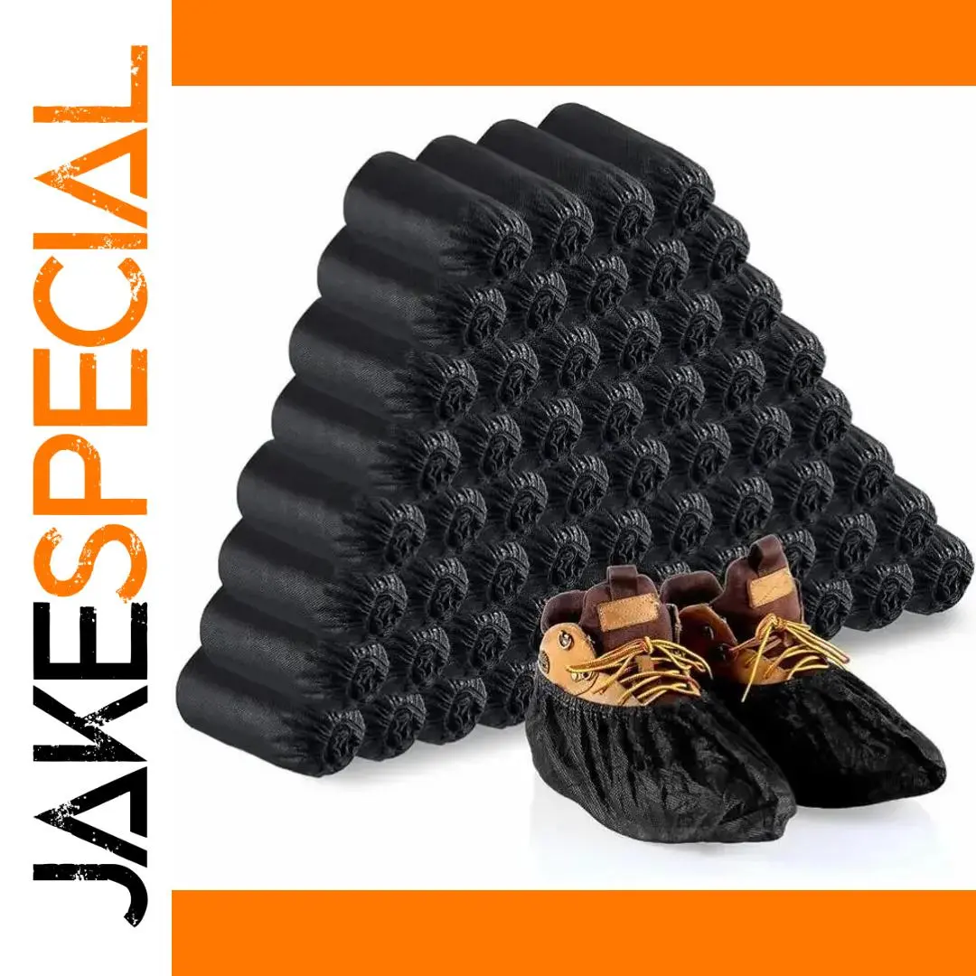 Black Disposable Shoe Covers 15.7x5.9 in, Pack of 100 1 Black Disposable Shoe Covers 15.7x5.9 in, Pack of 100