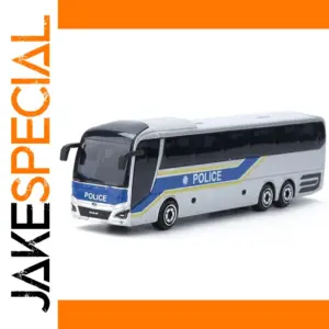 Police Tour Bus Model 1:110 Scale for Collectors