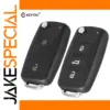 VW, Seat, Skoda Key Shell, Matte Black, 2-4 Buttons