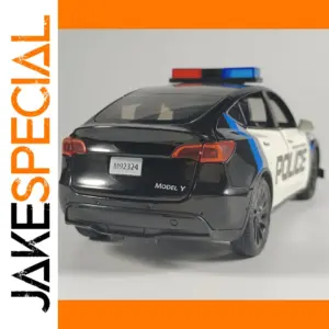 1:24 Diecast Police Model Y in Black and White