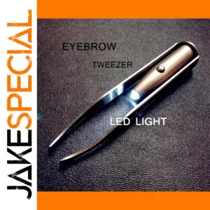 Stainless Steel Eyelash Tweezer Set with LED