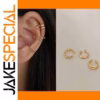 Gold Heart-Shaped Clip Earrings for Women