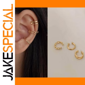 Gold Heart-Shaped Clip Earrings for Women