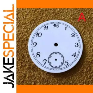 37mm ETA 6498 Watch Dial in White Enamel