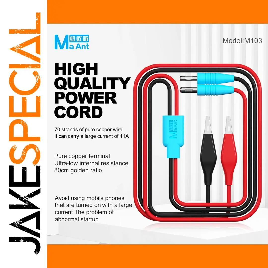 11A Copper Alligator Test Power Cable for Motherboards 1 11A Copper Alligator Test Power Cable for Motherboards