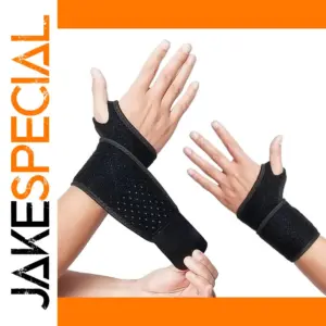 Black Dual Wrist Support Brace for Stability
