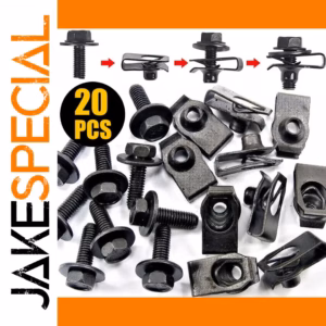 Automotive Black U-Shaped Fastener Set