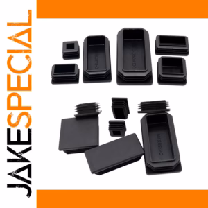 Set of 10 Rectangular Pipe Plug Caps in Various Sizes