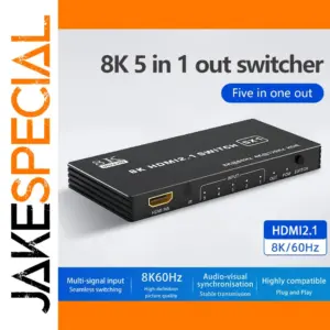 8K HDMI 2.1 Switch Splitter with Remote