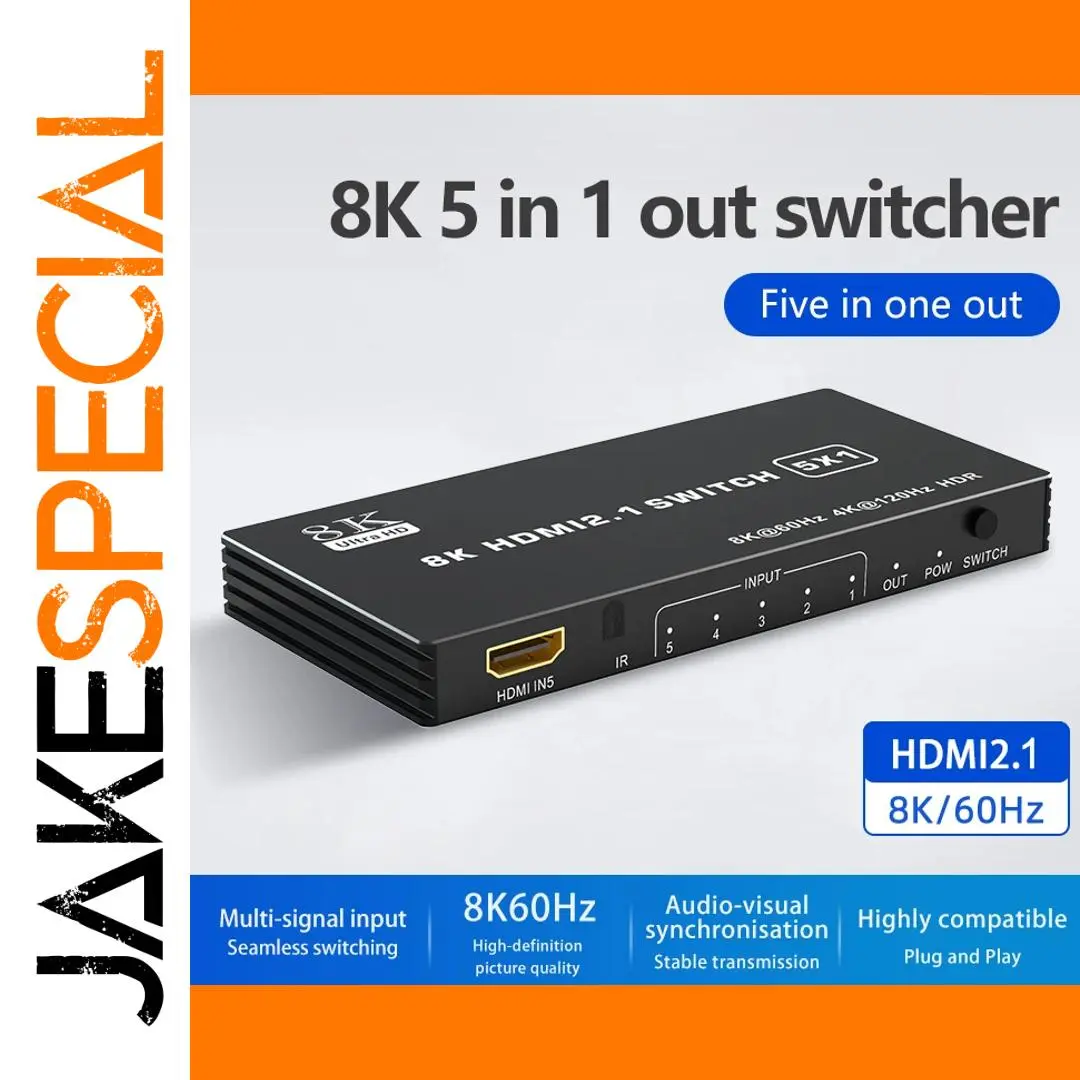 8K HDMI 2.1 Switch Splitter with Remote 1 8K HDMI 2.1 Switch Splitter with Remote