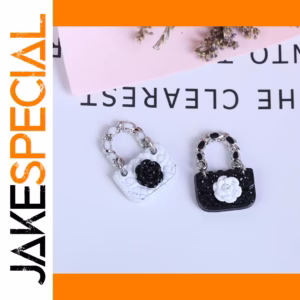 Miniature Dollhouse Handbag in Black and White