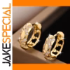 Gold-Tone Small Hoop Earrings with Zirconia